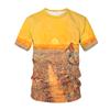 Summer Casual Men's 3D Printed T-shirt Short Sleeve Round Neck Fashion Natural T-shirt Men's T-shirts Tops