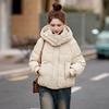 Women's Hooded Winter Down Jacket - White Duck, Thick & Warm, Small Size, Fashionable (HR217)