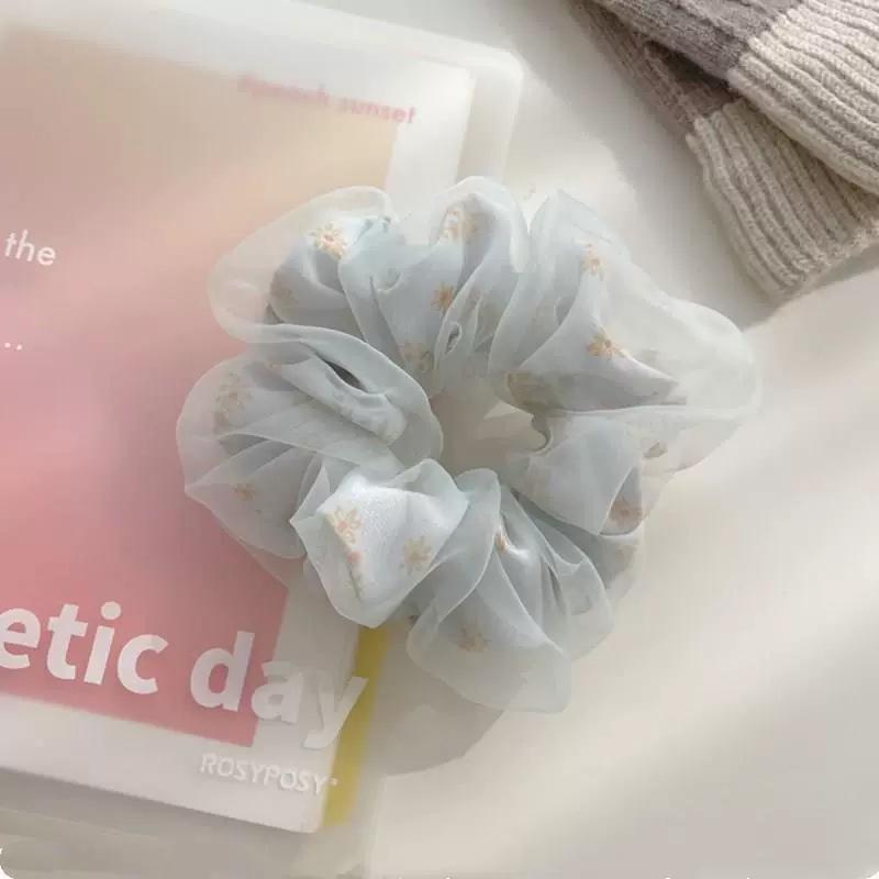 Ballet Style Lace Scrunchie Mesh Hair Tie for Women
