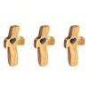 1-10Pcs Wooden Cross Decorations, Cross Fidget for Anxiety Relief, Multi-functional Spiritual Symbols for Home and Office