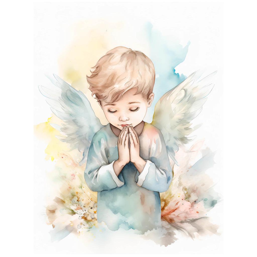 Angel Poster In Delicacy Of Colors Angel Poster In Delicacy Of Colors, 70X100 Cm, Black Aluminum Frame, 230 Gsm Matte Paper