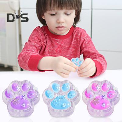 3Pcs Mini Cat Paw Squeeze Toy Stress Relief Kitten Paw Pinch Sensory Toy Kids Adults Soft TPR Stress Ball Calming Animal Claw Fidget Toy