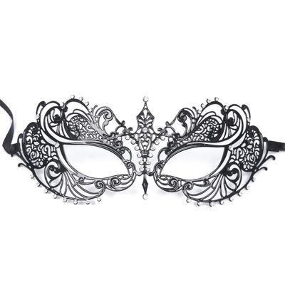 Fairy Butterfly White Masquerade ball prom eye mask encrusted laser cut crytals