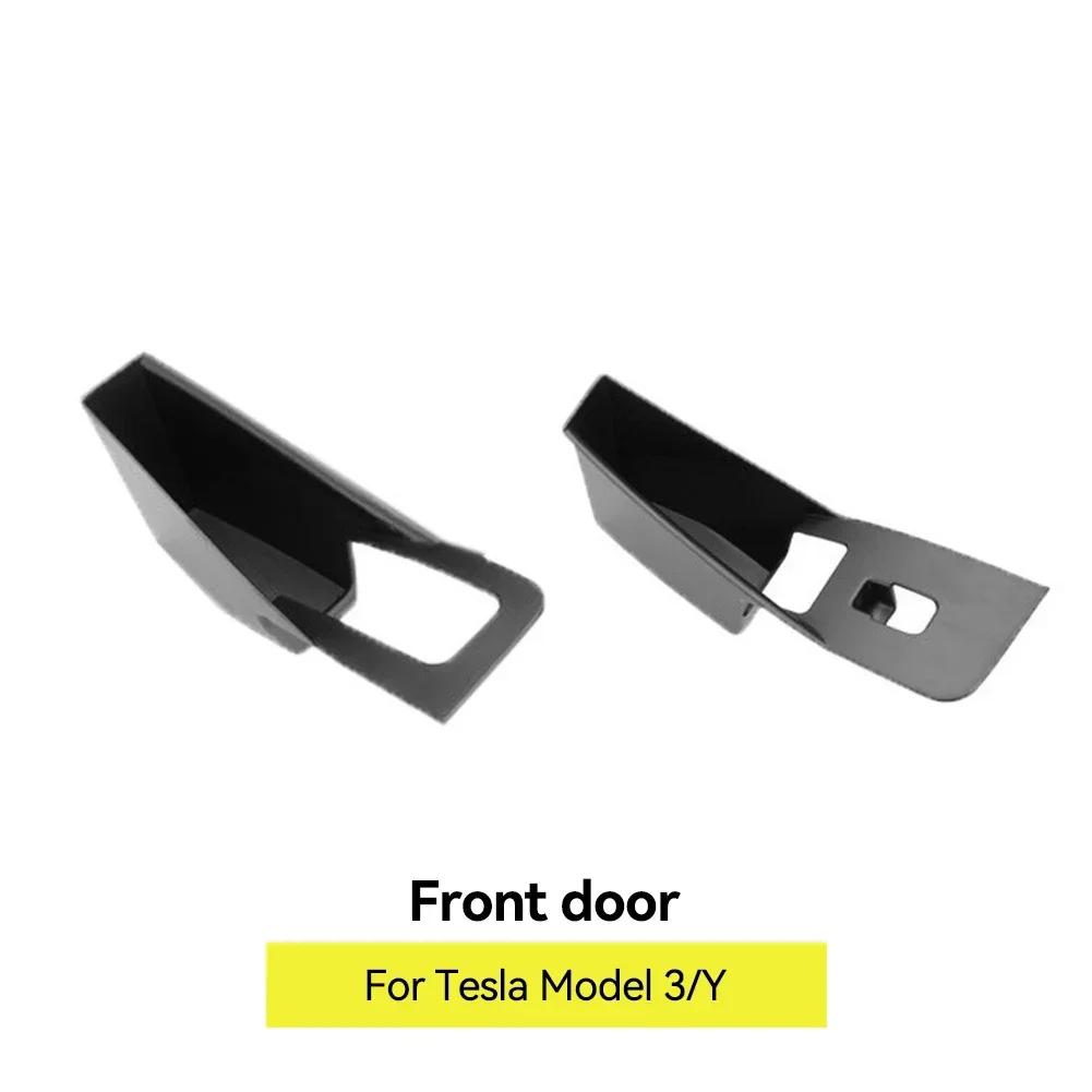 2PCS Door Side Storage Box Car Interior Accessories for Tesla Model3 Y Handle Pocket Armrest Passenger Storage Tray Container