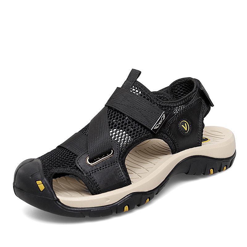 2023 Men s Breathable Non-Slip Open-Toe Beach Sport Shoes, Trendy Top Layer Cowhide. 41