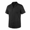 Loose Cuban Collar Short Sleeve Shirt Men's Summer Casual Solid Color Beach Shirts Men