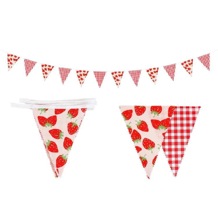 12Pcs Washable Fabric Pennant Flags Wedding Pennant Hanging Decoration For Birthday Christmas Anniversary Party