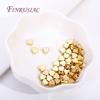 Spacer Separator Bead For Bracelet Necklace Supplies 2 Types 18K Gold Plated Brass Metal Heart Beads DIY Jewelry Making Findings