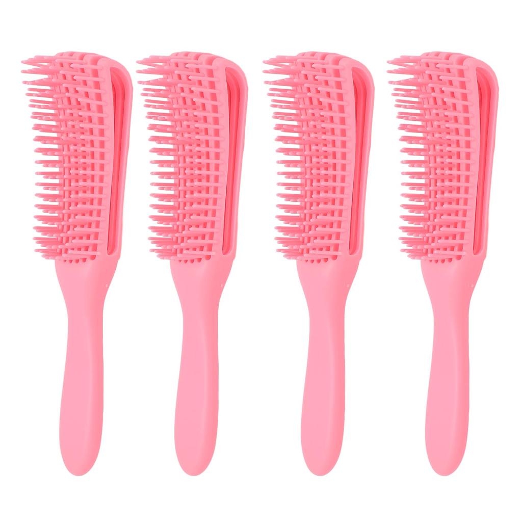 4pcs 8 Row Detangler Brush Massaging Hollow Adjustable Width Fine Tooth Detangling Comb