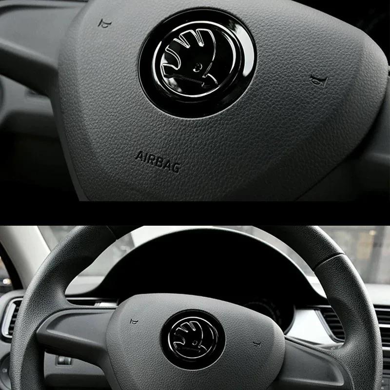 2025 Neue Auto-Lenkradaufkleber Für Skoda VRS Octavia A5 A7 RS Fabia Superb Rapid Kodiaq Karoq Zubehör