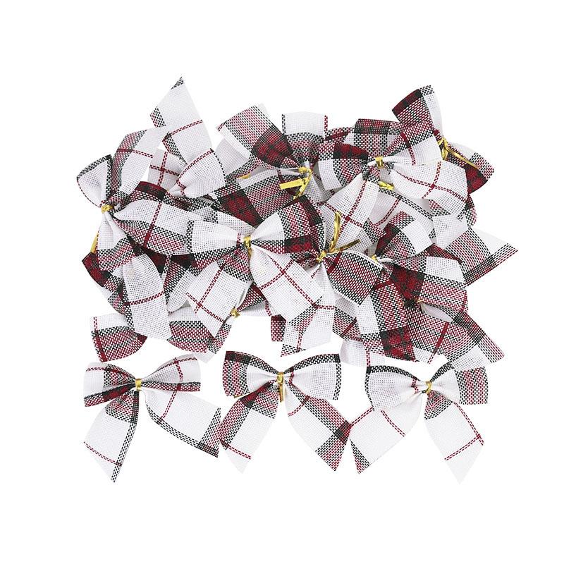 

10/20 шт. Рождественские банты Рождественская елка Подвесное украшение Украшения для дома DIY Венок Бант-бабочка Ноэль Навидад 2025 Упаковка новогоднего подарка 10pcs