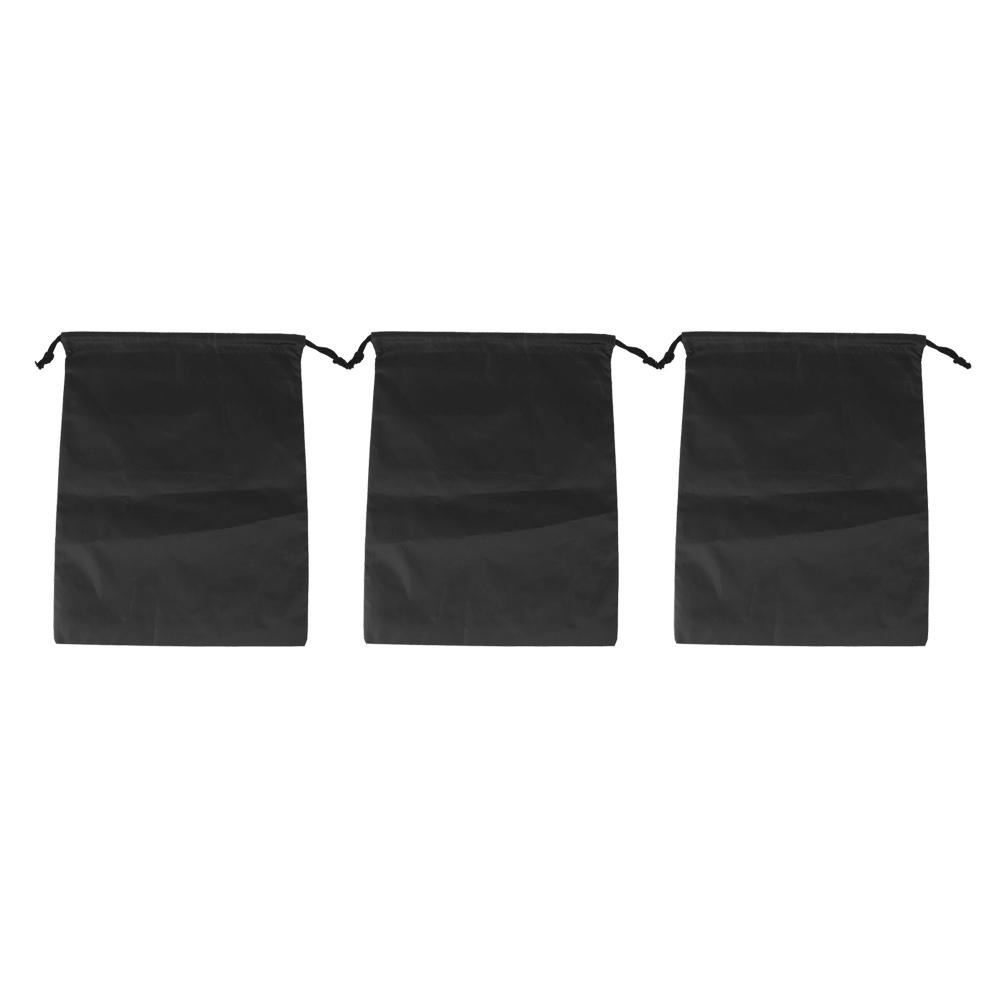 Nylon Drawstring Bag Waterproof Dustproof Storage Bags for Shoes Clothes OrganizerBlack