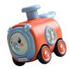Inertia Train Toy Press Face Changing with Whistle Cartoon Crash Resistant Interaction Toy Train