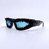 Occhiali da Sole Punk Sportivi Cat Eye Lenti Rivestite in Resina per Feste Festival Streetwear Moda Unisex Hip Hop Occhiali Protettivi