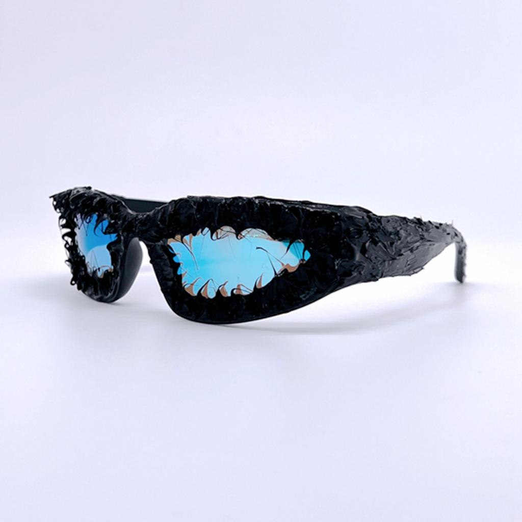 Occhiali da Sole Punk Sportivi Cat Eye Lenti Rivestite in Resina per Feste Festival Streetwear Moda Unisex Hip Hop Occhiali Protettivi