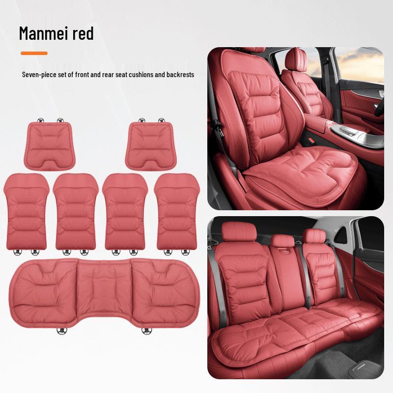 Mercedes-Benz & BMW Universell Nappaläder Bilbarnstolskudde – Perforerad, Bekväm, Halkfri, Förtjockad för Alla Årstider.