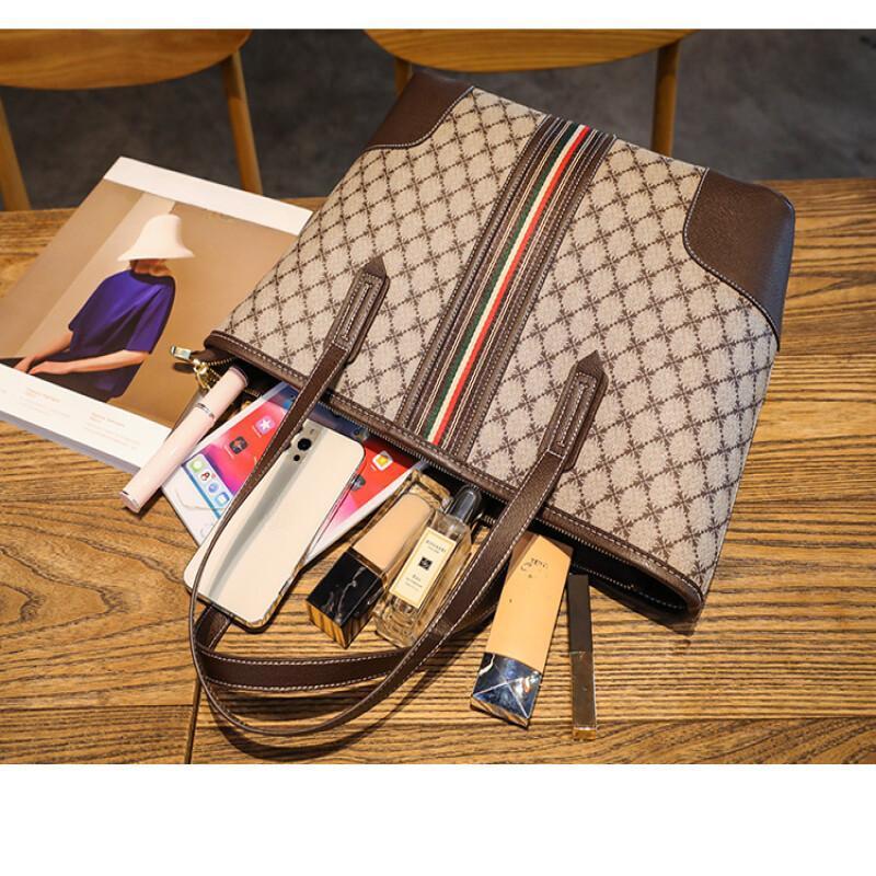 New Leisure Fashionable PU Tote Bag High-quality Women Retro Shoulder Bag Multifunctional Versatile Designer Handbag