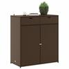 VidaXL Garden Storage Cabinet Brown 105x55x113 Cm Woven Resin 365564