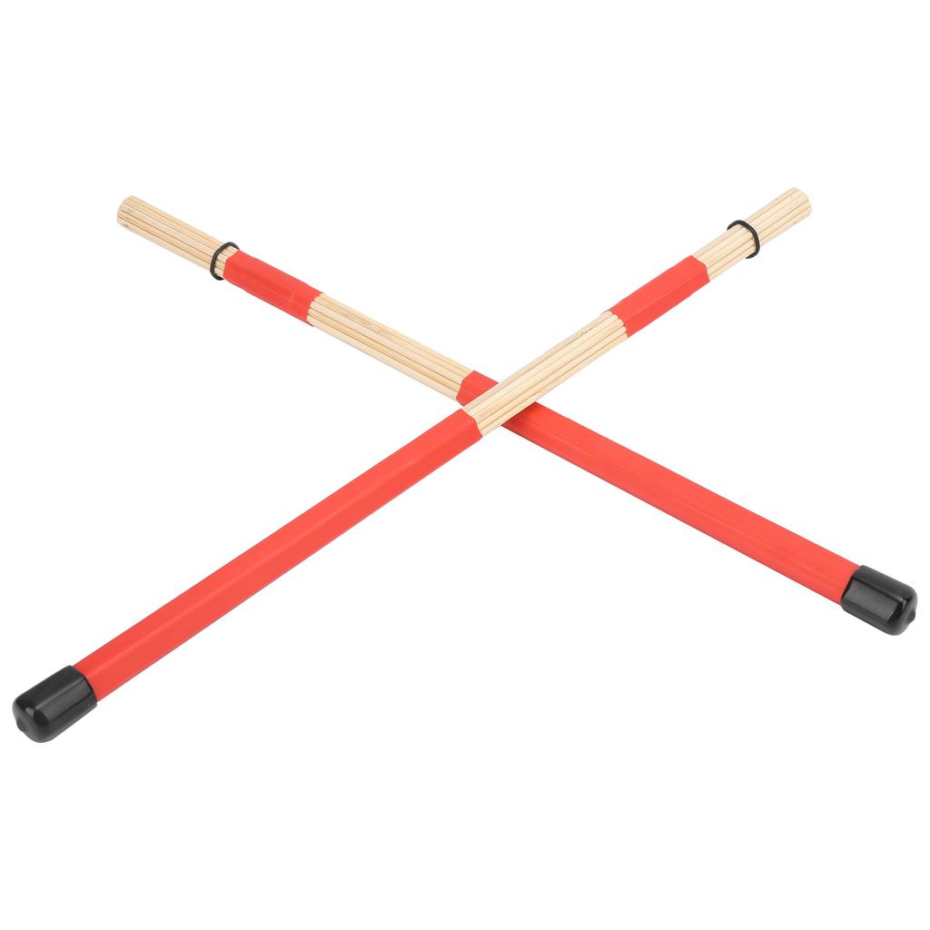 1 Paar Schlagzeug-Besenstöcke gebündelte Dübel Schlagzeugstöcke Performance Percussion Zubehör(rot )