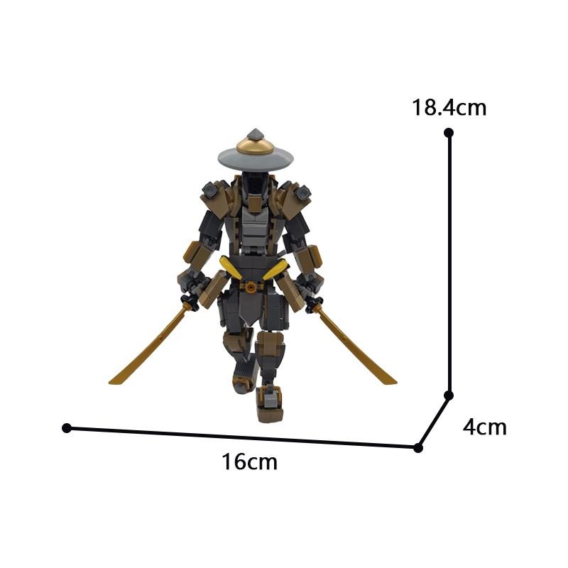 GSBAN Ronin Warrior Mech Female Robot Mobile Suit Girl Mecha Creative Model Building Blocks Bricks Toys for Gifts