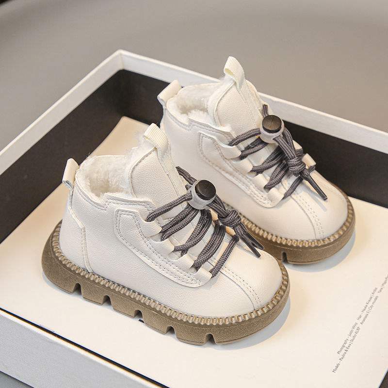 Children's Cotton Shoes Girls Martin Boots Boys Cotton Boots Piled Thickened Baby Cotton Shoes Winter Warm Snow Boots Short Boots