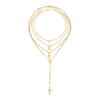 Ingemark 4Pcs/Set Goth Cross Jesus Pendant Choker Necklace for Women Vintage Gold Color Long Chain Christian Jewelry Men Gift