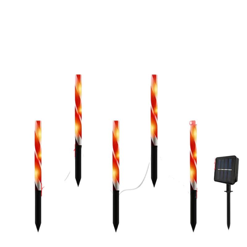 Cross-Border Outdoor LED Solar Ground Insert Christmas String Lights and Road Signs