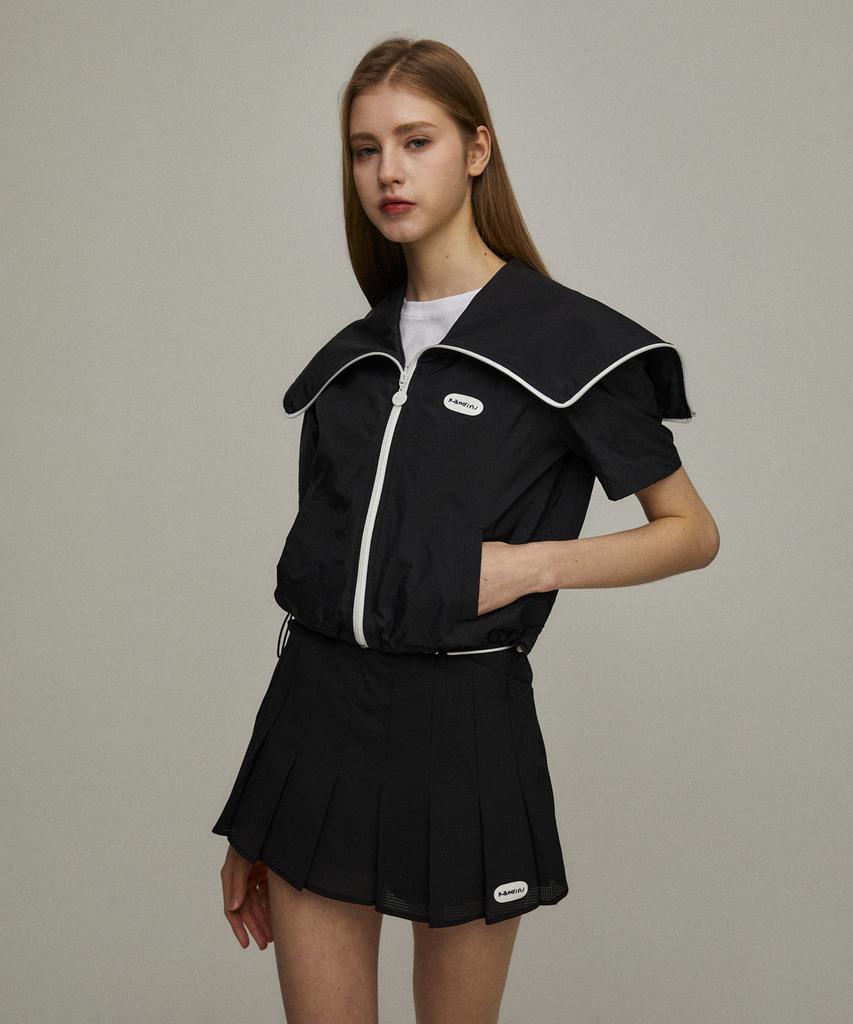 KANDINI Black Summer Pleated Skirt