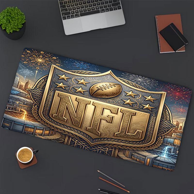 Podložka pod myš s potiskem NFL, pro podložku pod klávesnici, podložka pro notebook PC pro kancelářské domácí použití, dekorace stolu, perfektní narozeninový dárek pro hráče