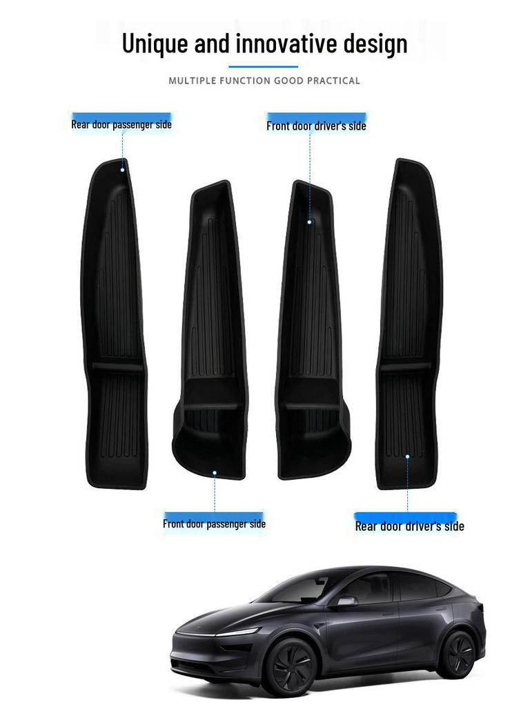 Tesla Model Y 25th Anniversary Edition Door Storage Box and TPE Umbrella Holder.