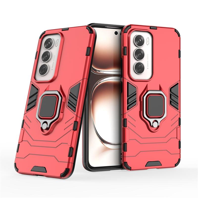 Phone Case For OPPO Reno 12 Cover Reno 12 Capa New Shockproof Armor Phone Back Bumper Ring Holder Magnetic Case Reno 12 Fundas