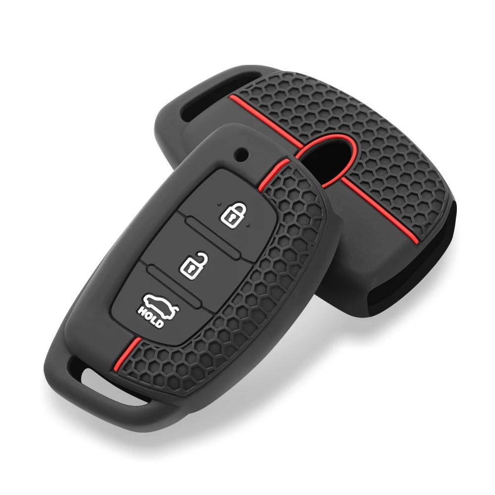 Silikon Auto Smart Schlüsselhülle Abdeckung Für Hyundai Creta Ix35 Ix45 I10 I30 I40 Tucson Santa Fe Rena Sonata Elantra Zubehör