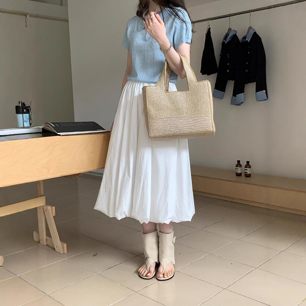 Versatile Skirt Women's Spring and Summer New High-waisted and Thin Casual A-shaped Bud Skirt