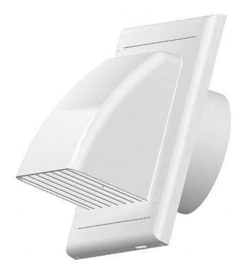 Couvercle d'évacuation pour conduit rond, Diamètre 100 mm, Blanc