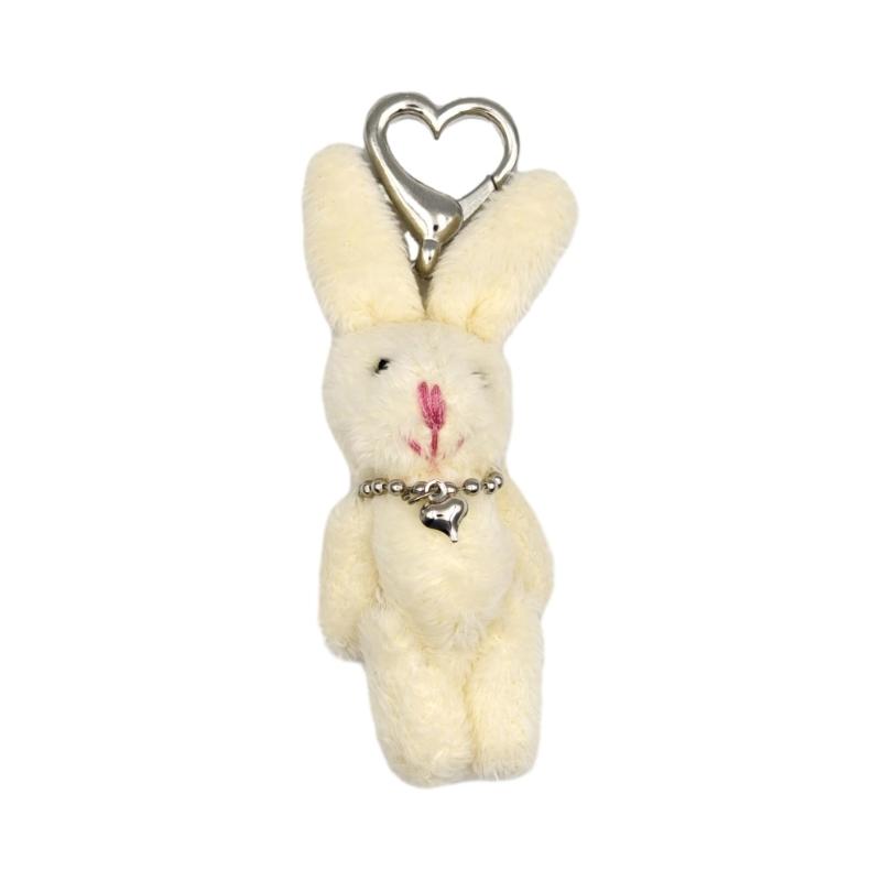 Mini Plush Rabbit Keychain Hanging Ornament Backpack Handbag Charm for Girls 1