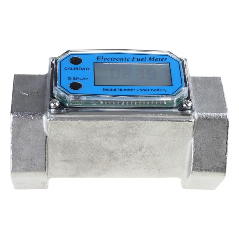 Liquid Flow Sensor Meter Flowmeter with LCD Display for Diesel-Fuel Water 1in/2in/2.5in/3in Electronic Turbine-Flowmeter
