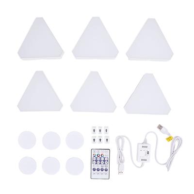 6 Sets Dreieck LED Licht Dreifache Steuerungsmethode USB Musik Sync RGB Dreieck Wandleuchte