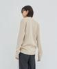 BASIC HOUSE Uni Supima Semi-Overfit Round Neck Knit Cream Lwkt2101