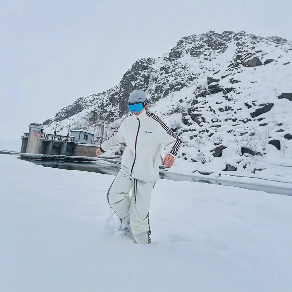 "Vattentät skidoverall för vintern": Unisex, Tjock & Varm, Tvådelad med Huva för Utomhussporter"