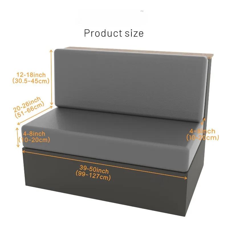 2pcs/Set PU Waterproof Solid Color Stretch RV Dinette Cushions Cover Spandex Soft RV Camper Car Bench Seats Covers