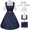 Vestido de Servente da Oktoberfest: Avental de Renda Estilo Europeu e Americano, Conjunto Feminino de Três Peças com Manga Curta, Coleção 2025