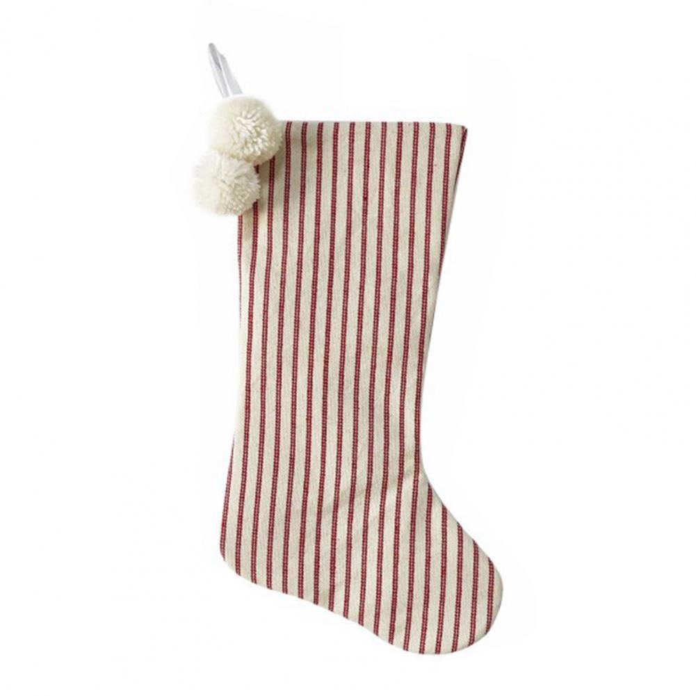 Christmas Stockings with Hangers Easy to Hang Christmas Stockings Festive Christmas Stockings with Plush Balls for Holiday