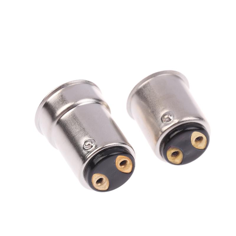 10Pcs B15 Brass-Nickel Plated Lamp Cap 1156 Single Contact Bayonet Auto Lamp Holder Ba15S Bay15D Auto Bulb Holder Cap
