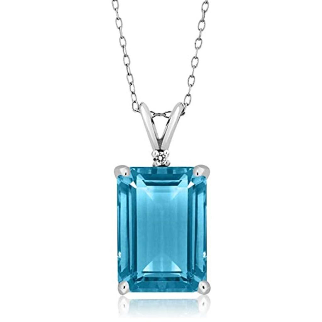 Blue Cut Pendant Necklace for Women Daily Wear
