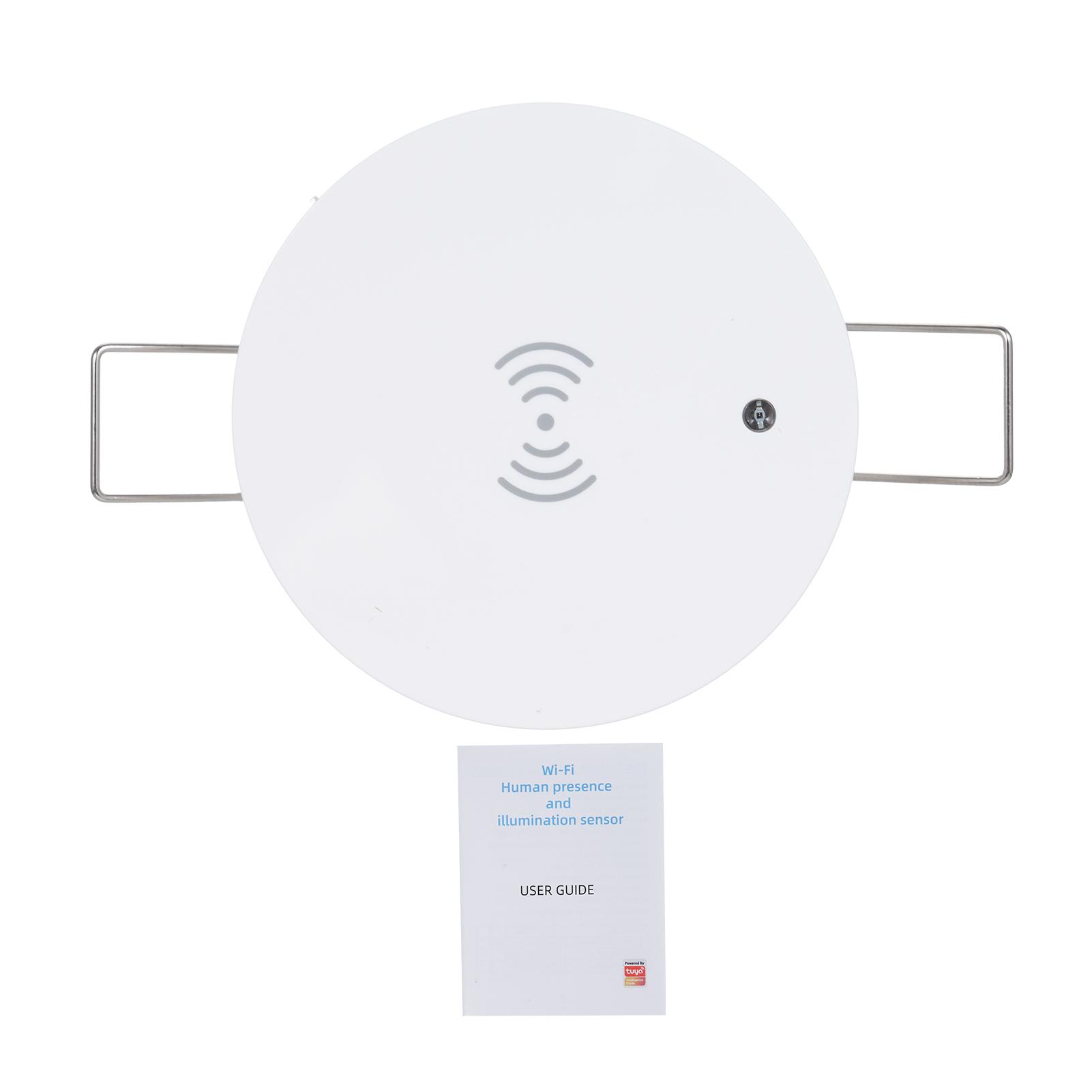 

Датчик присутствия человека Обнаружение присутствия человека Нет статуса Детектор движения тела BT5.0 2.4GHz WiFi type 1 белый