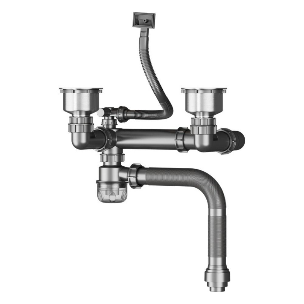 Easy Install Anti-Leak Drainage Kit Single/Double Bowl Sewer Replacement Pipe  Bathroom