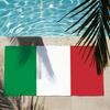 Asciugamano Bandiera d'Italia Asciugamano da Spiaggia Assorbente ad Asciugatura Rapida per Sport, Fitness, Nuoto e Attività all'Aperto