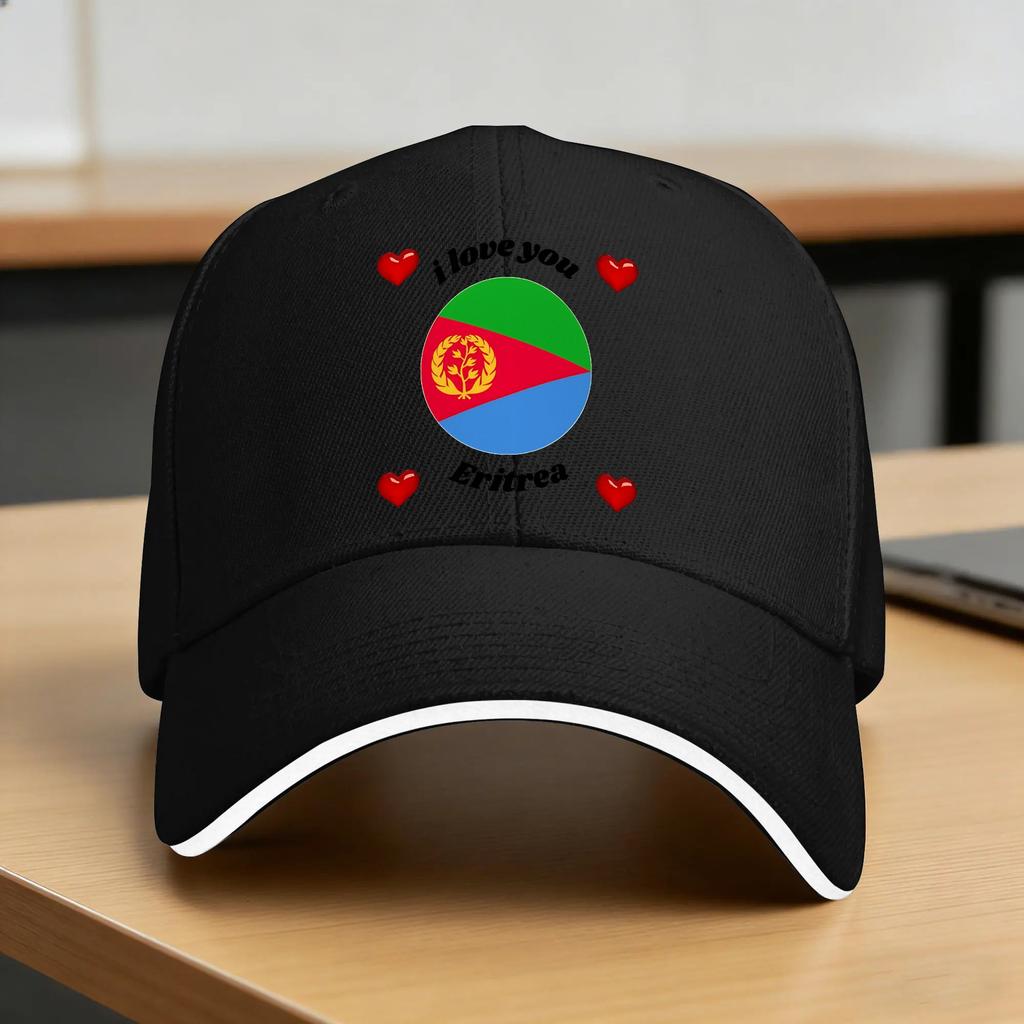 Eritrea Flag Sun Baseball Cap Summer Design Print Trucker Hat For Unisex Women Kpop Rock Baseball Caps