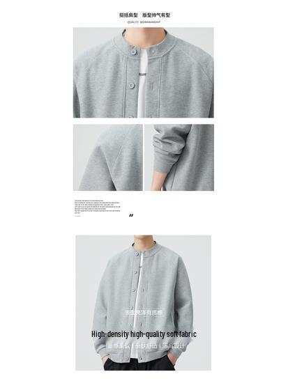 Anyang 2025 Autumn Men's Heavyweight Button Cardigan: Trendy, Loose, Casual Jacket