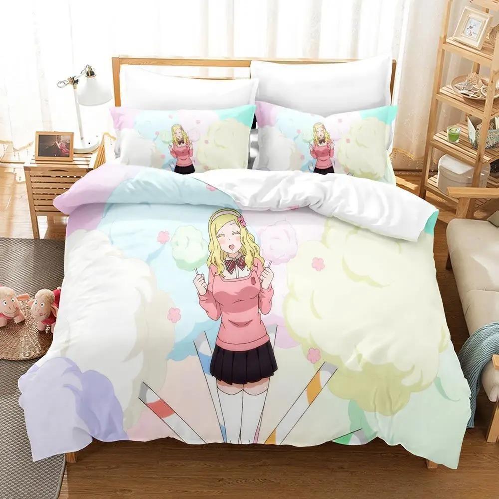 Tomo-chan Is a Girl! Bedding Set Single Twin Full Queen King Size Bed Set Adult Kid Bedroom Duvet Cover Set Anime Bed Sheet Set